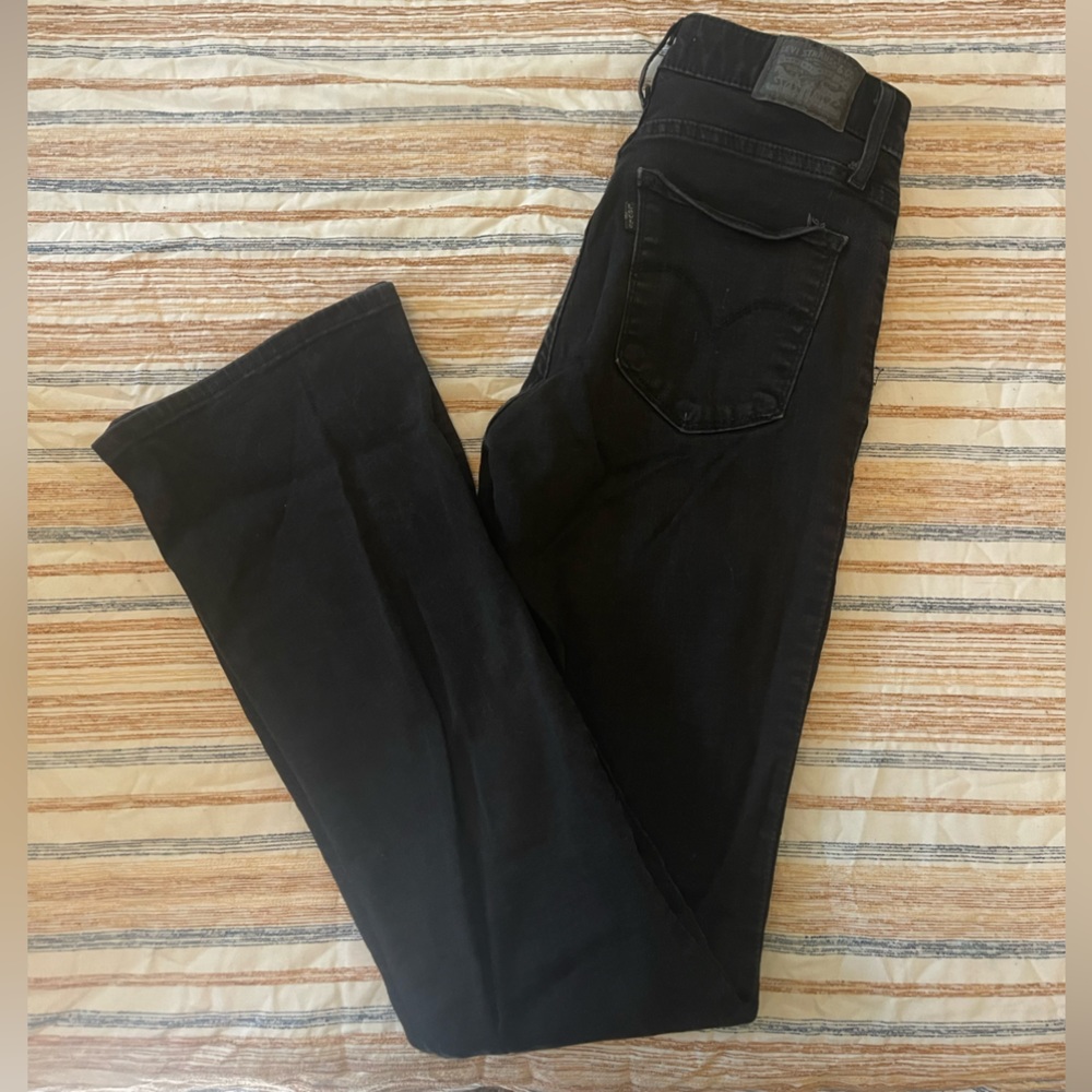 Levi high rise bootcut black jeans